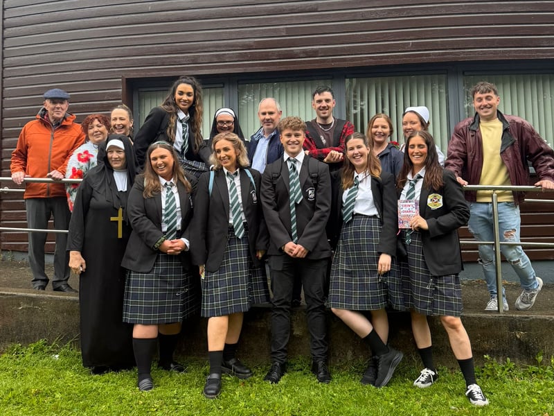 Cast of Derry Girls from the K26 fundraiser in Laois