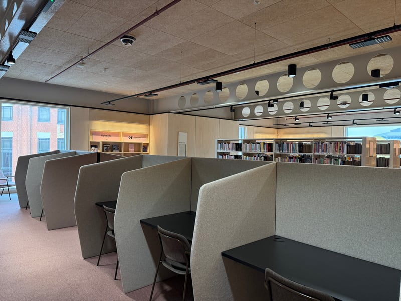 There's meeting rooms, which can be booked, as well as a host of remote working spaces.