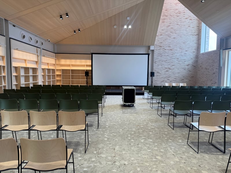 There's various rooms which can be hired, including this large events space on the top floor for meetings and conferences.