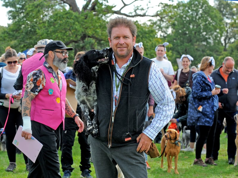 TV chef James Martin with his spaniel Cooper