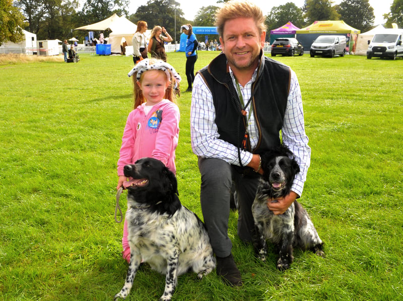 Daisy Briggs and her Stabyhoun alongside James Martin