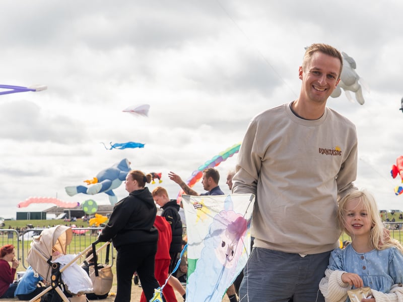 Portsmouth International Kite Festival 2026. 

Pictured: Tom and Poppy Foster. 

Picture: Alec Chapman