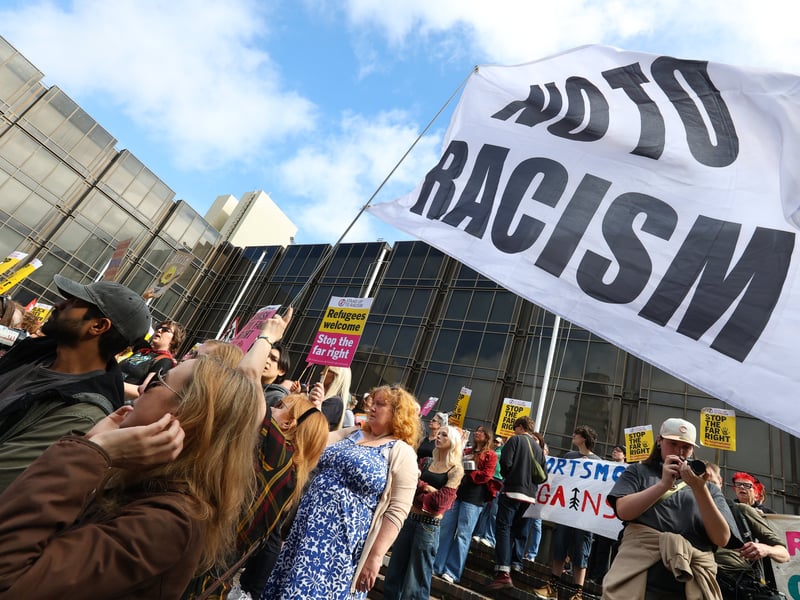 Anti-racist protesters in Portsmouth