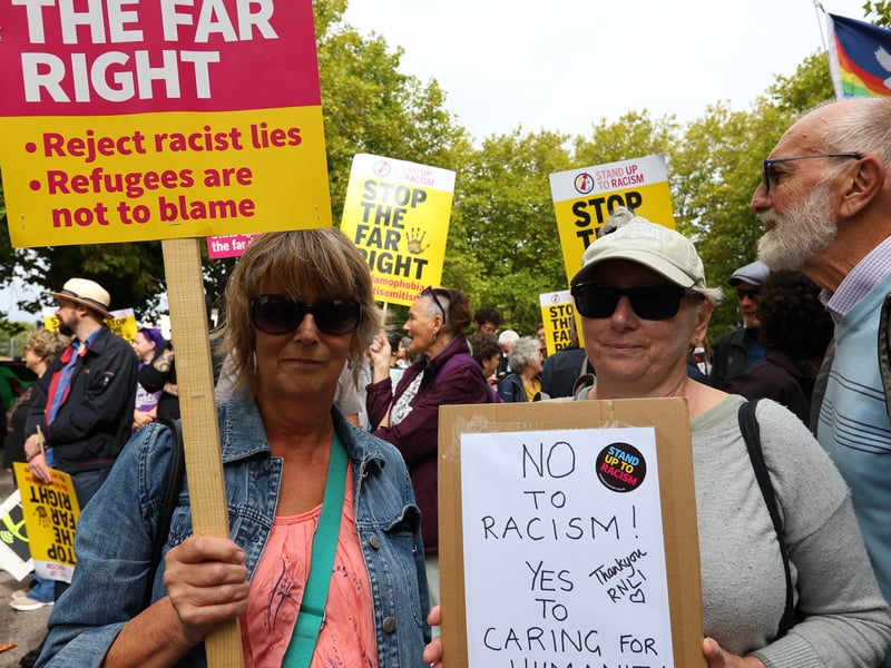 Anti-racist protesters in Portsmouth