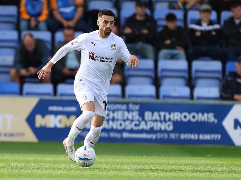 Gave Cobblers a bit of directness and purpose, first from the left and then the right. Clearly still rusty as he builds his fitness but at least looked to take on players and have a go, bringing one good save out of Brook... 6 CHRON STAR MAN