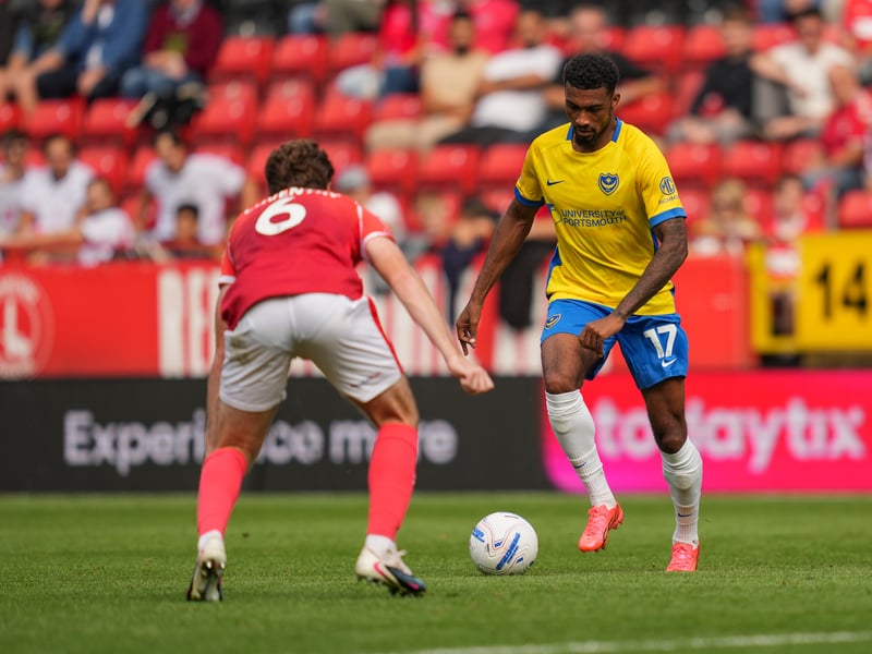 Preferred at centre forward to Bishop after his previous two outings were on the left wing to give Pompey a different goal threat. Mobile and found his way into the left channel on occasions, but had little opportunity to score. Restored to the left wing late on.
