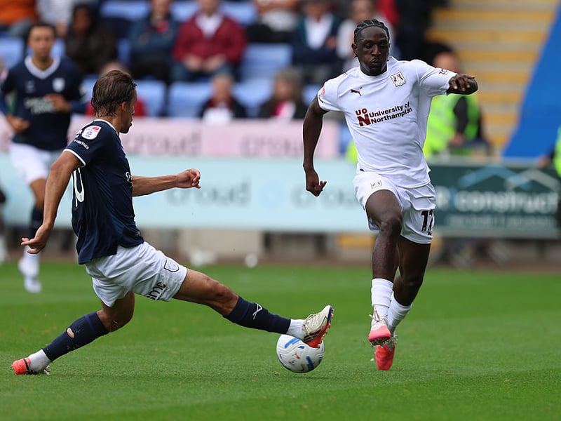 Not the first time in recent memory that a Cobblers striker has cut a lone and isolated figure. Distances between the front players were too big at times and so even when he did manage to get on the ball, he was outnumbered by defenders... 4.5 