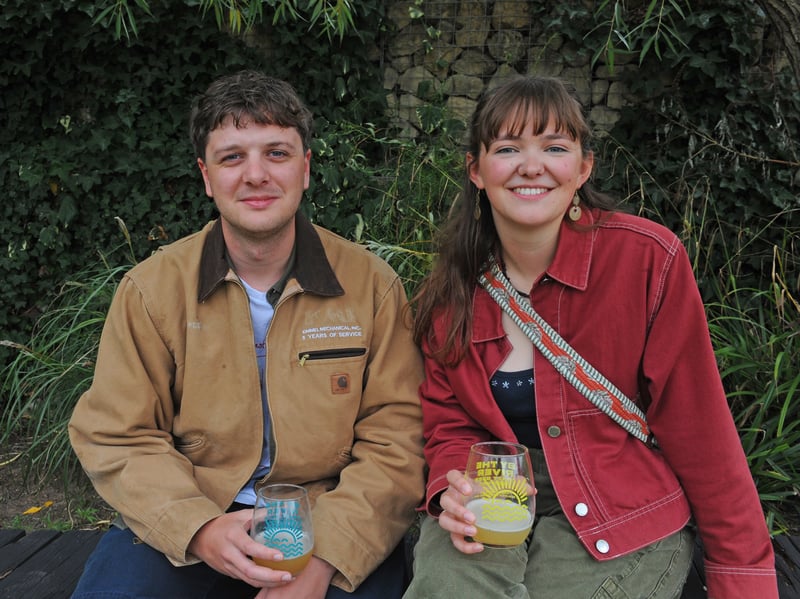 Kyle Morris and Molly Robinson of Leeds relaxing at the Piglove By The River Craft Beer Festival
