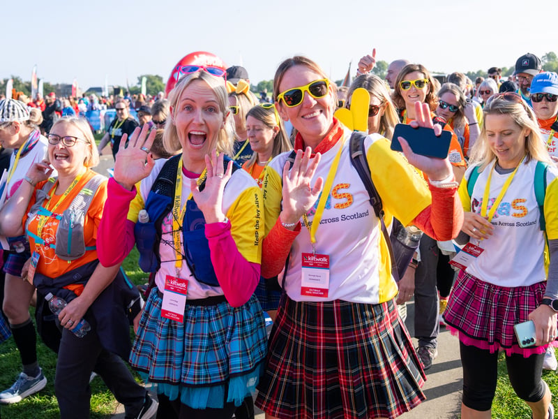 In total, 38,000 Kiltwalkers donated £8.5 million to charities this year at the event.