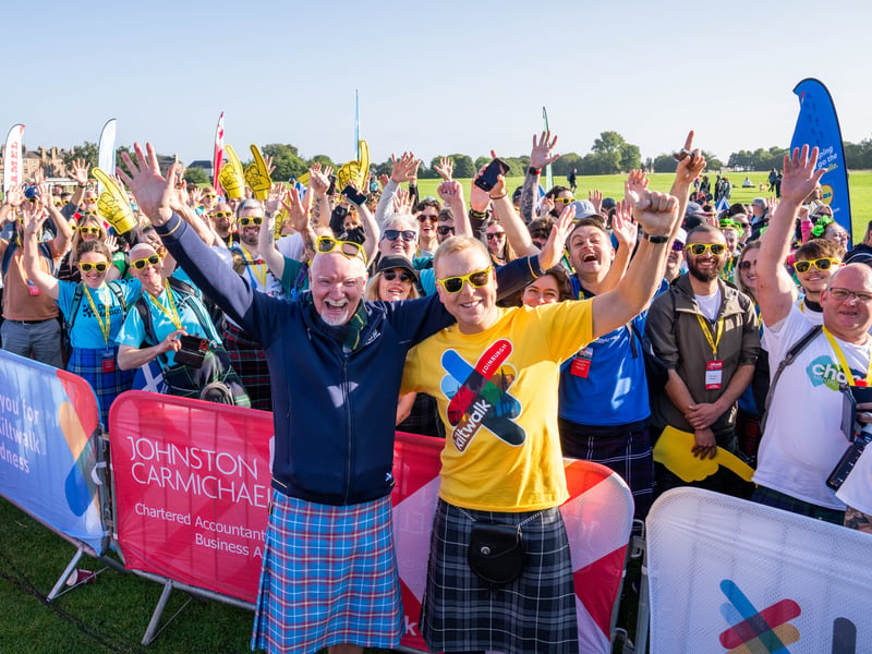 Olympic hero Sir Chris Hoy joined philanthropist Sir Tom Hunter at Edinburgh Kiltwalk 2026 on Sunday, September 13.