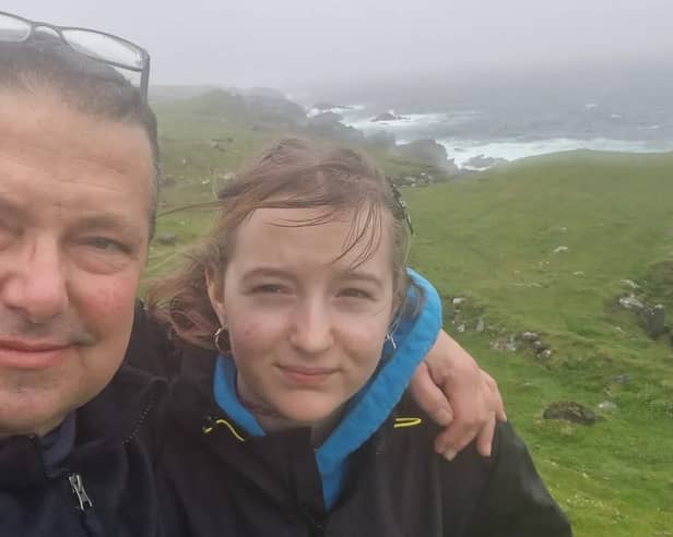 Marcin Grzegorczyk and his daughter Julka