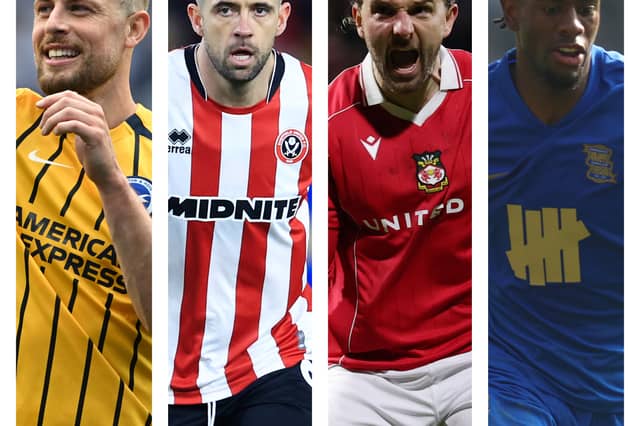 From left to right: Adam Webster, Danny Ings, Jay Rodriguez and Jonathan Panzo are all free agents.