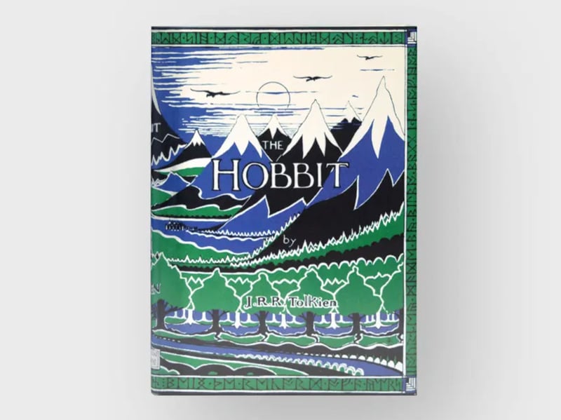 First Edition of The Hobbit by J.R.R. Tolkien
Approximate Value: £64,420
One of the most well-known pieces of literature of the 1900s, The Hobbit, set the stage for a new age of high fantasy literature. When The Hobbit was published in 1937 it was only given a first run of 1,500 which immediately makes it rare by any standards. Nowadays there are likely much fewer than 1,500 first edition copies of The Hobbit left thanks to general attrition, not to mention all the copies that have already been accounted for. This means that any first edition copy of The Hobbit is going to be valuable. An example of just how valuable they can be is the leather-bound first edition copy of The Hobbit found on the Greek island of Santorini which sold was valued at £64,420.