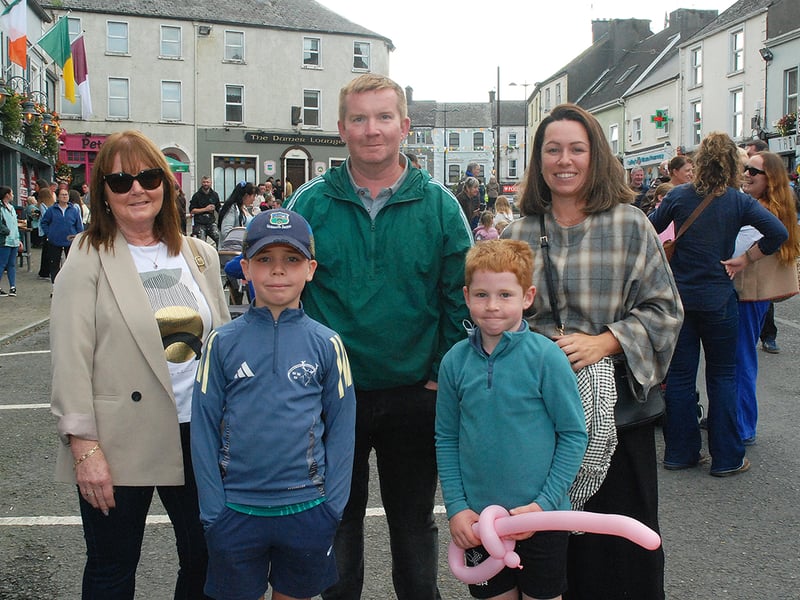 Pauline, Paul and Colette Hogan with Conor and Luke Hogan in front. Photo: PJ Wright