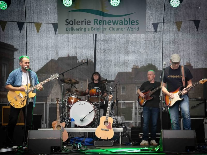 Nomads rocking the stage at the inaugural Castle Street Festival in Roscrea on Saturday last. Photo: Aoife Redmond