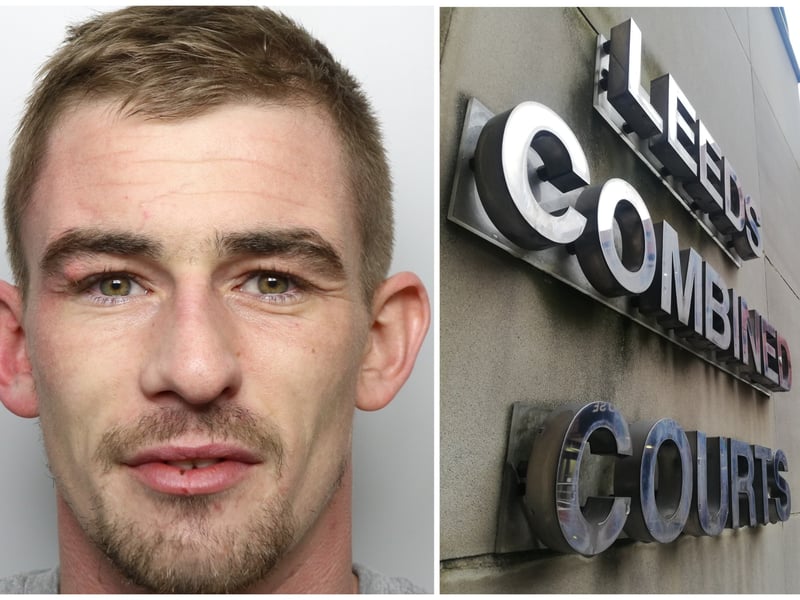 Thug Luke Strickland attacked his ex-girlfriend, grabbing her by the throat and pinned her against the car, while parked in the driveway at his mother's house. The court heard how the violent 27-year-old later rammed a female taxi driver's car in Pontefract. He was jailed for a total of four years and two months, banned from driving for five years and given a 10-year restraining order.