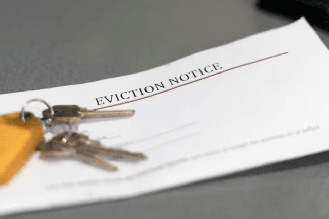 Eviction notice stock image