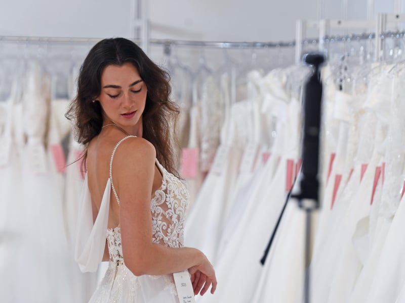 Wedding dress fitting.
Picture Gerard Binks