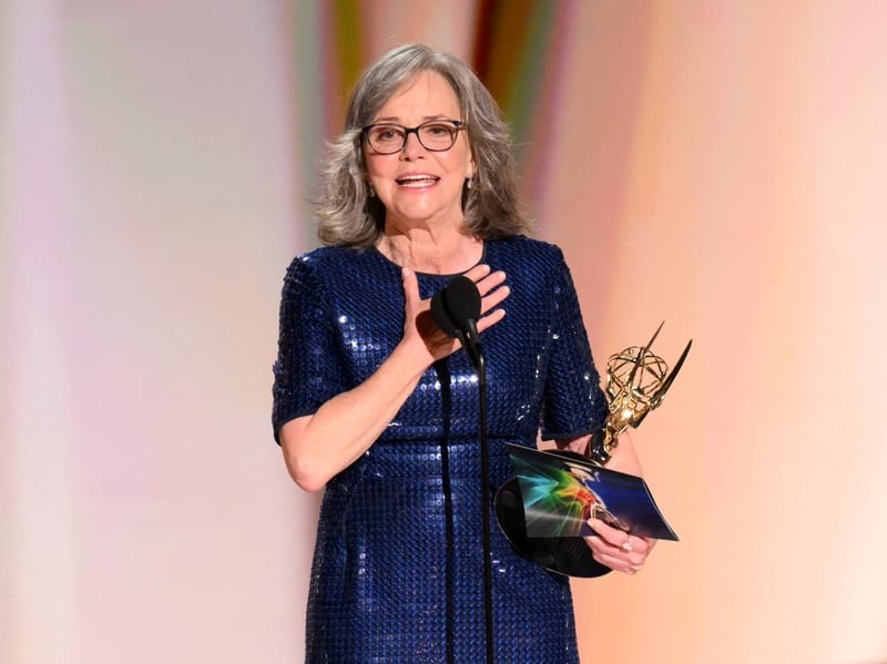 Nominated at this year’s Emmys for the first time since 2009, Sally Field won Outstanding Lead Actress in a Limited or Anthology Series or Movie for her role as Tova Sullivan in Remarkably Bright Creatures. The actress was up against: Claire Danes, The Beast in Me; Carey Mulligan, Beef; Sarah Pidgeon, Love Story; and Sarah Snook, All Her Fault.
