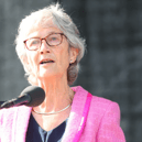 Catherine Connolly speaking at the National Ploughing Championships