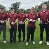 The Galway Pitch & Putt team, from left: Donal Tarpey, Dave O'Connell, James Fleming, Kevin Walsh, Tony O'Connor, James Mcloughlin, and Nicolas Furey.