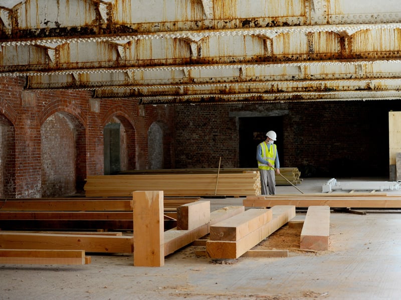 What the inside of the Royal Navy Rum Store looks like as of September 17, 2026. Main infrastructure works are due to take place soon to transform the building.