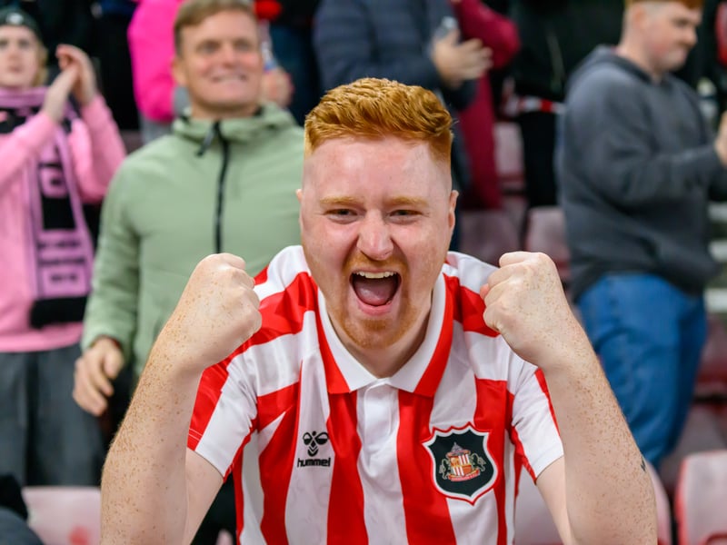 Sunderland fans in action at the Stadium of Light against AZ Alkmaar. Photo by Chris Fryatt.