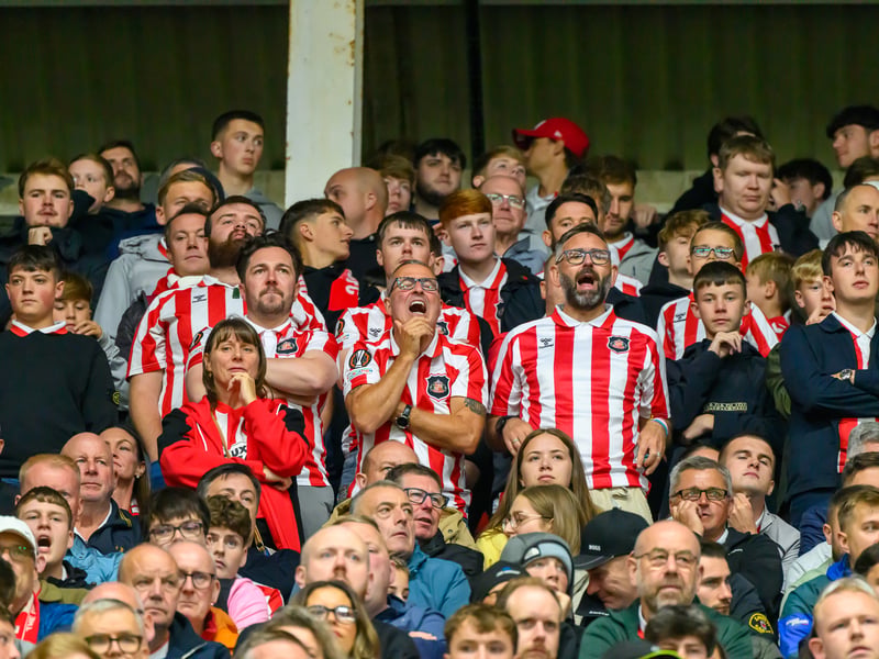 Sunderland fans in action at the Stadium of Light against AZ Alkmaar. Photo by Chris Fryatt.