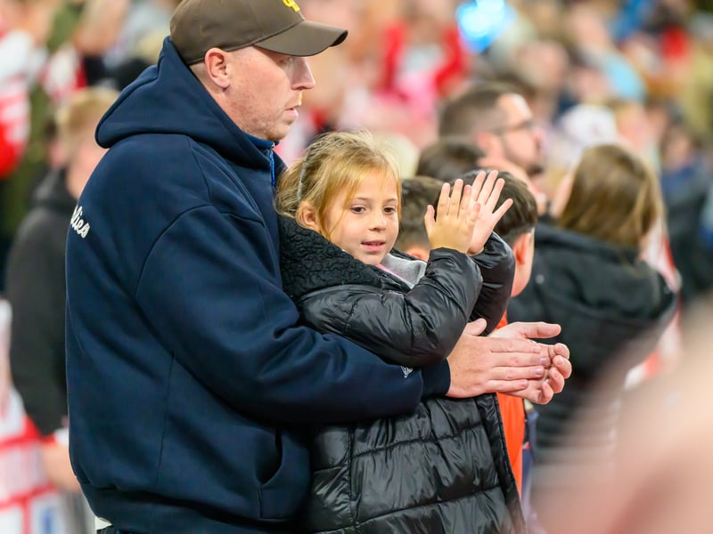 Sunderland fans in action at the Stadium of Light against AZ Alkmaar. Photo by Chris Fryatt.