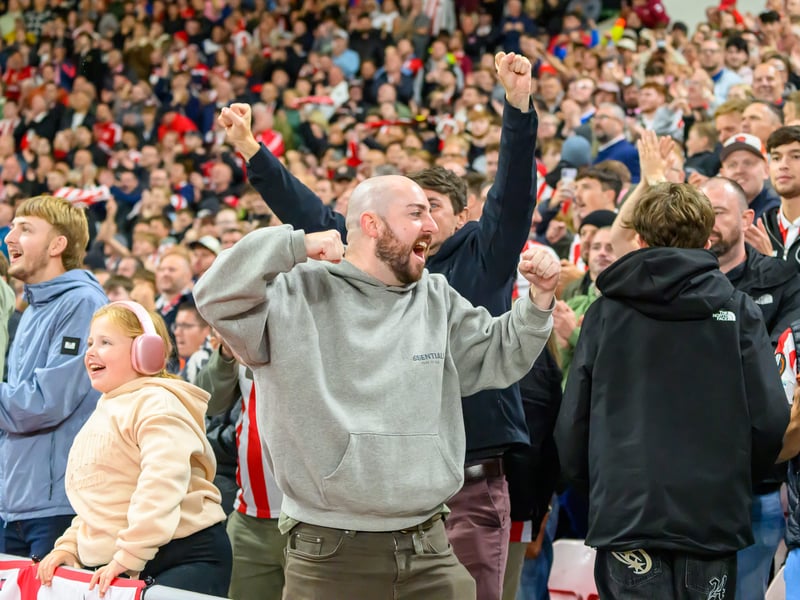 Sunderland fans in action at the Stadium of Light against AZ Alkmaar. Photo by Chris Fryatt.