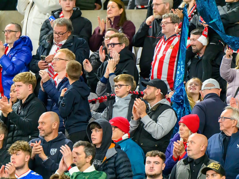Sunderland fans in action at the Stadium of Light against AZ Alkmaar. Photo by Chris Fryatt.