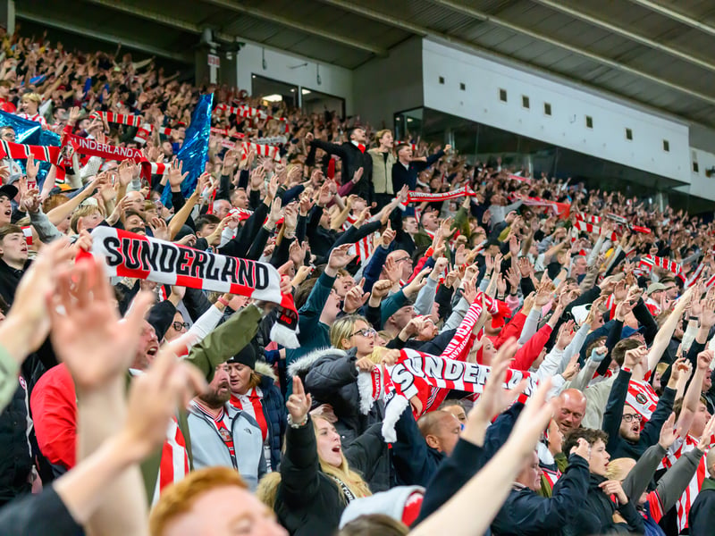 Sunderland fans in action at the Stadium of Light against AZ Alkmaar. Photo by Chris Fryatt.