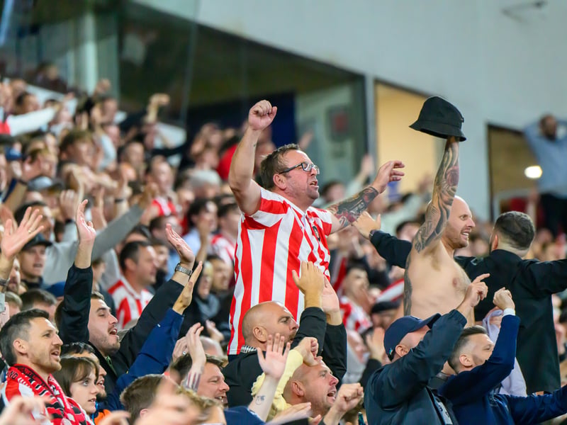 Sunderland fans in action at the Stadium of Light against AZ Alkmaar. Photo by Chris Fryatt.Sunderland fans in action at the Stadium of Light against AZ Alkmaar. Photo by Chris Fryatt.