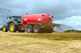 Stock image of slurry being spread