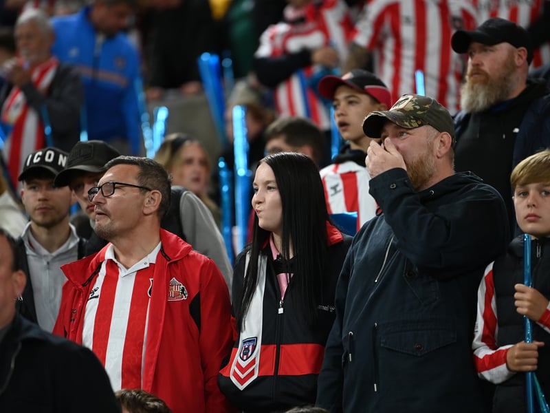 Sunderland fans in action against AZ Alkmaar at the Stadium of Light in the Europa League. Photo by Frank Reid.
