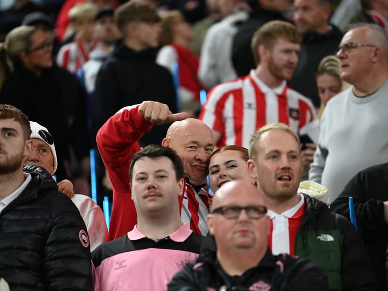 Sunderland fans in action against AZ Alkmaar at the Stadium of Light in the Europa League. Photo by Frank Reid.