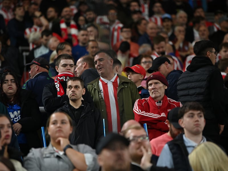 Sunderland fans in action against AZ Alkmaar at the Stadium of Light in the Europa League. Photo by Frank Reid.