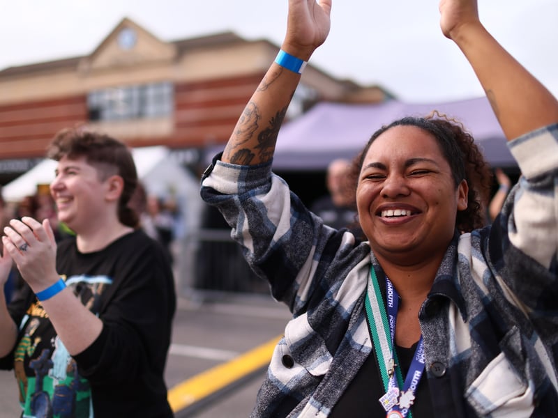 Music-lovers rock out the show at Pitt St. Skatepark.