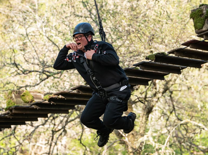 It looked like Alan Carr was as likely to cross a rickety bridge during a challenge as he was to win the competition. Maybe when (after some serious struggles and a fair length of time) he managed the former we should have realised he was unbeatable. Dangling uncomfortably on the harness afterwards he delivered the memorable line: “God, my testicles. I feel like a winner and a eunuch.”