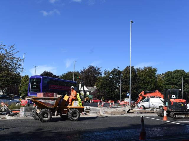 The works were scheduled due to a combination of wet weather conditions and issues affecting the supply of materials.
