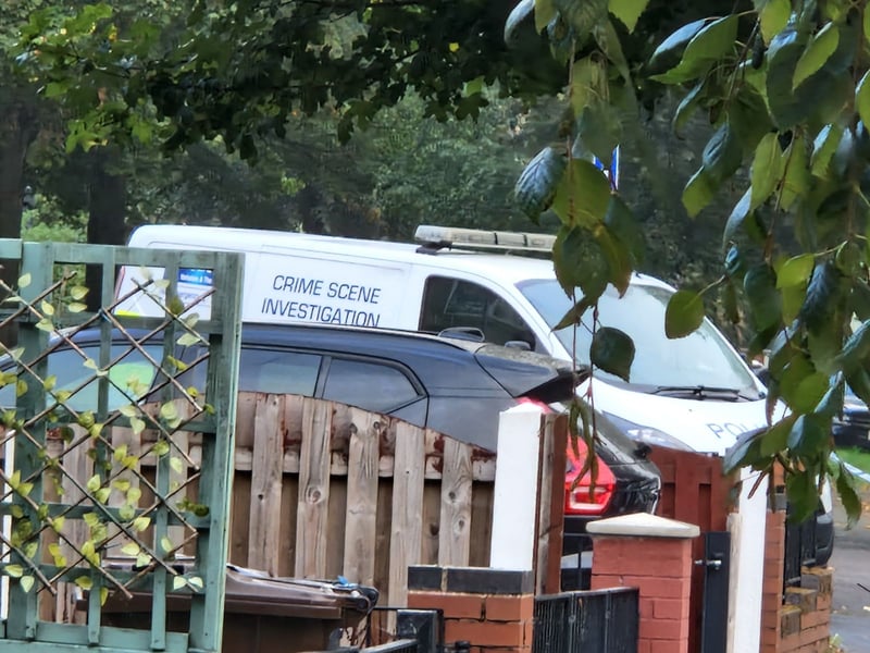 Police cordon at Horninglow Road, off Barnsley Road, next to Longley Park Sixth Form, Sheffield. Photo: Finn Smith, Iconic Media