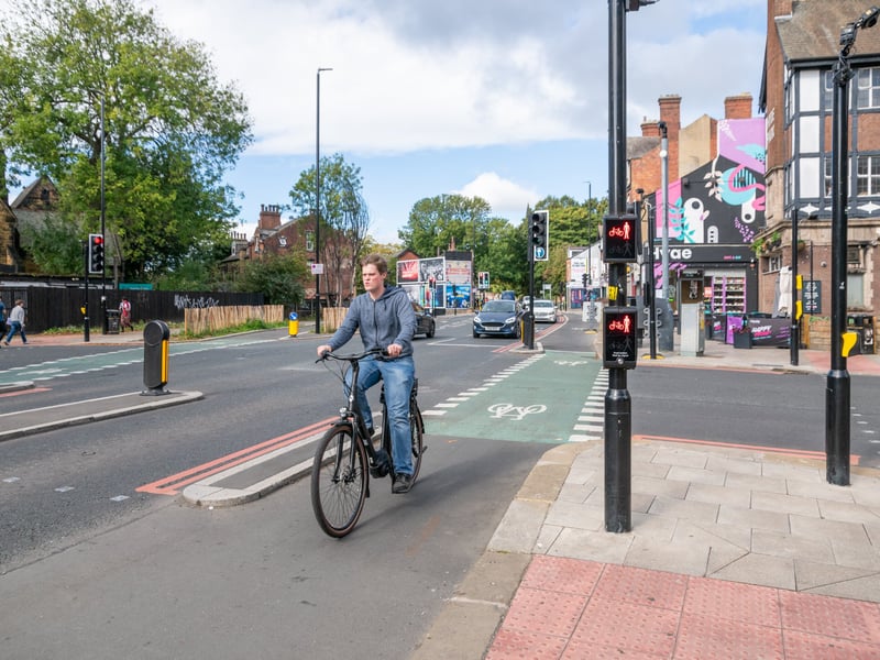The A660 is a busy route with pedestrians and cyclists, seeing over 1,000 cyclists using it daily.