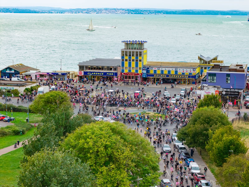 There was a big turnout for  Drum & Bass On The Bike in Southsea.