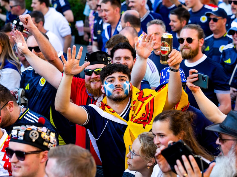 Scotland fans soak in the atmosphere ahead of the game with Switzerland at Euro 2024.