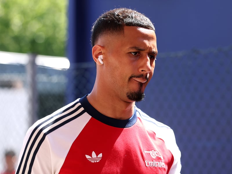 Gunners centre-back Saliba is continuing his recovery from a major back injury suffered playing for France at the World Cup. As it stands, he is the only Gunners player definitely out.