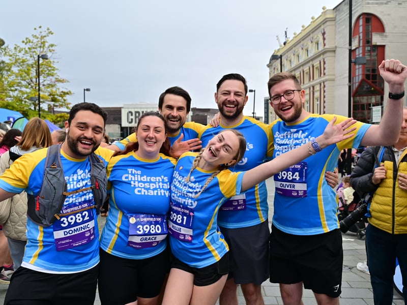 Here are 17 more finish line photos of friends and families celebrating at the Sheffield Run For All 10K on September 27, 2026.
