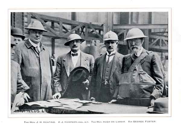  Visit of the Empire Parliamentary Association to the East Hecla Works of Hadfields Ltd, 1916