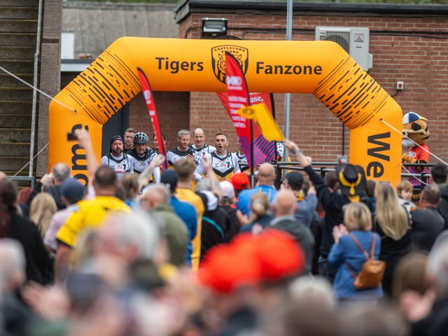 Sir Kevin Sinfield arriving at the Castleford Tigers ground. 