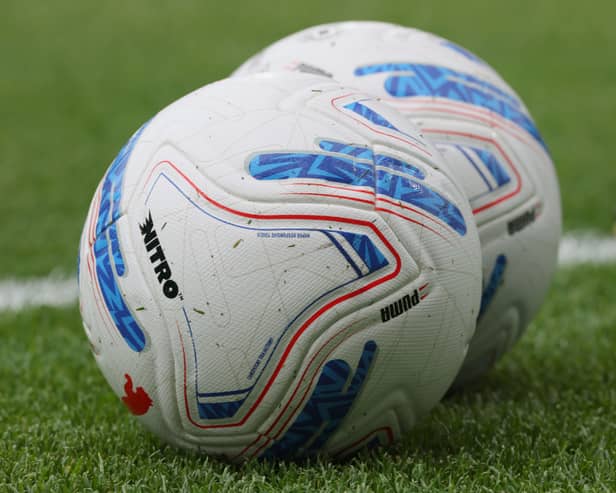 Stock image of footballs