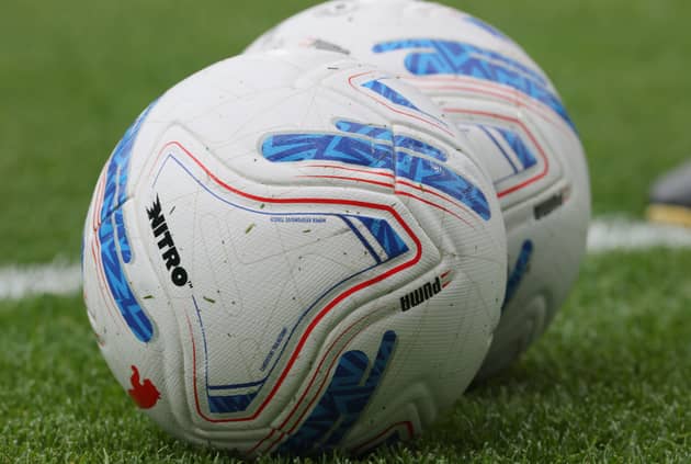 Stock image of footballs